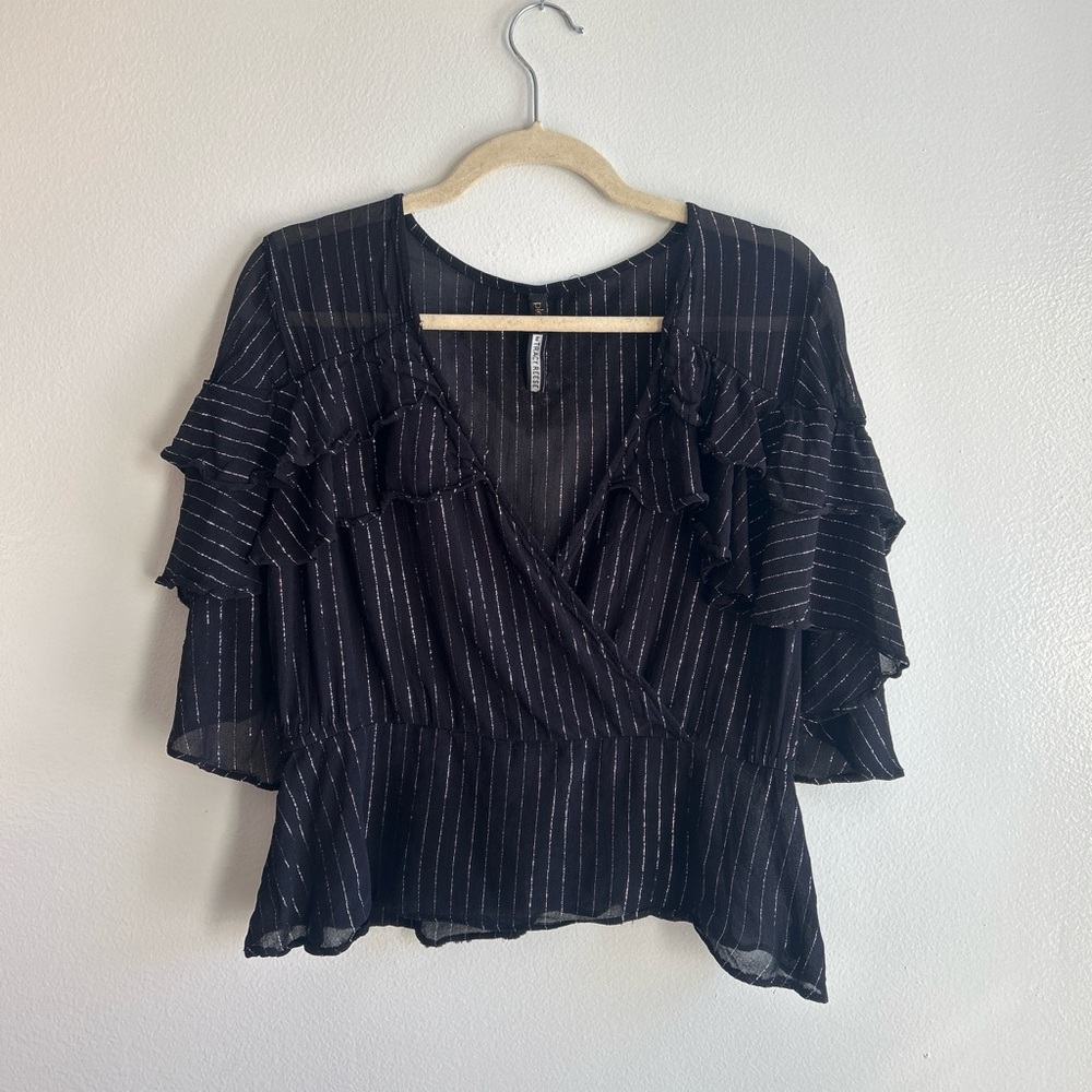 Anthropologie Plenty by Tracey Reese black Top